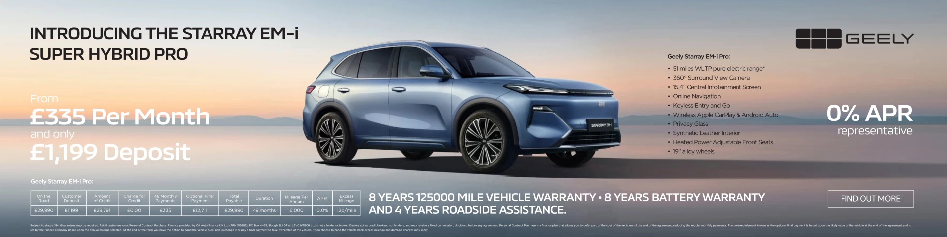 Geely Starray Pro Offer Banner