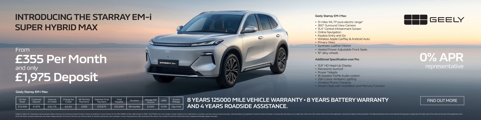 Geely Starray Max Offer Banner