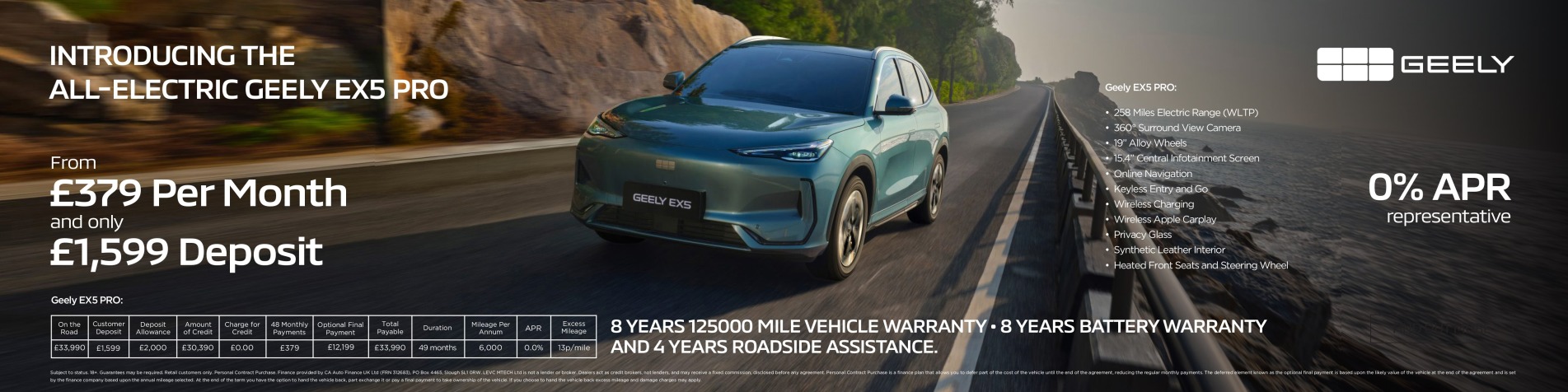 Geely EX5 Pro Offer Banner